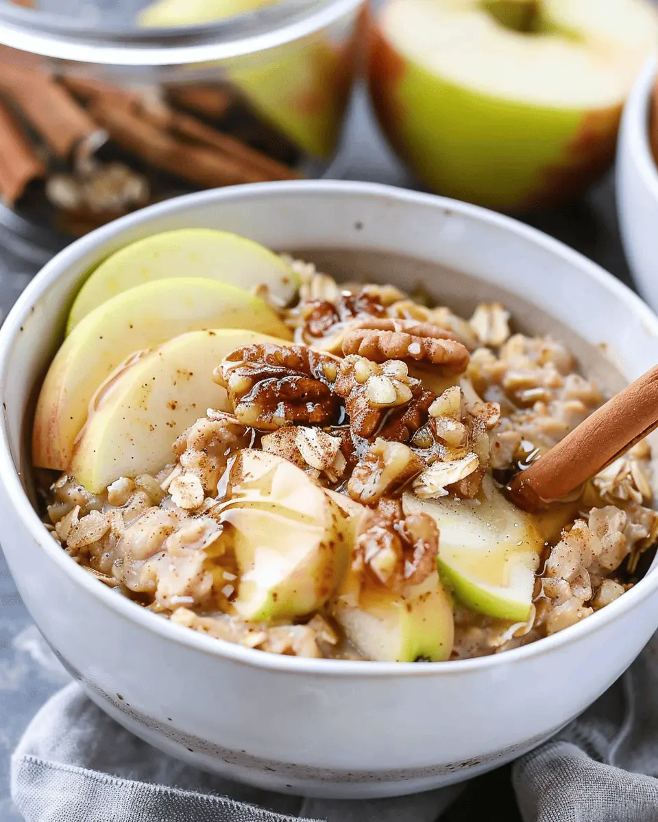 Quick Healthy Breakfast Recipe: Delicious Apple Cinnamon Oatmeal Bowl