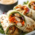 Thai Peanut Chicken Wraps