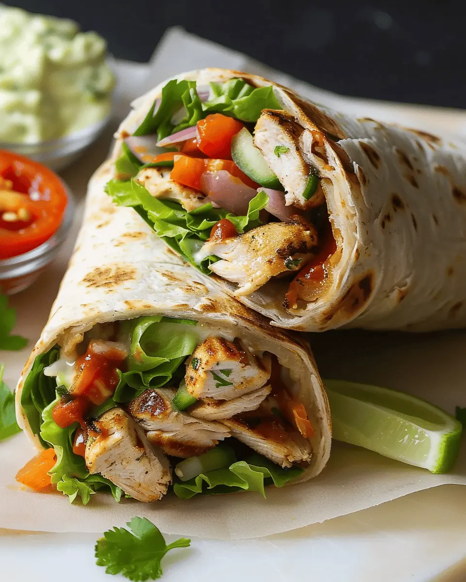 High Protein Spicy Grilled Chicken Wraps for a Healthy Boost