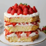 Strawberry Shortcake Layer Cake (Sponge Cake)