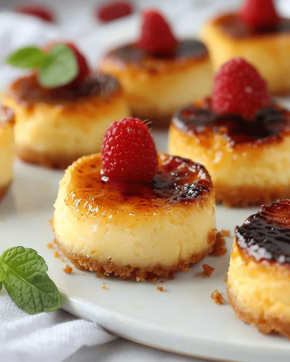 Mini Crème Brûlée Cheesecakes: Indulgent Treat for Home Chefs