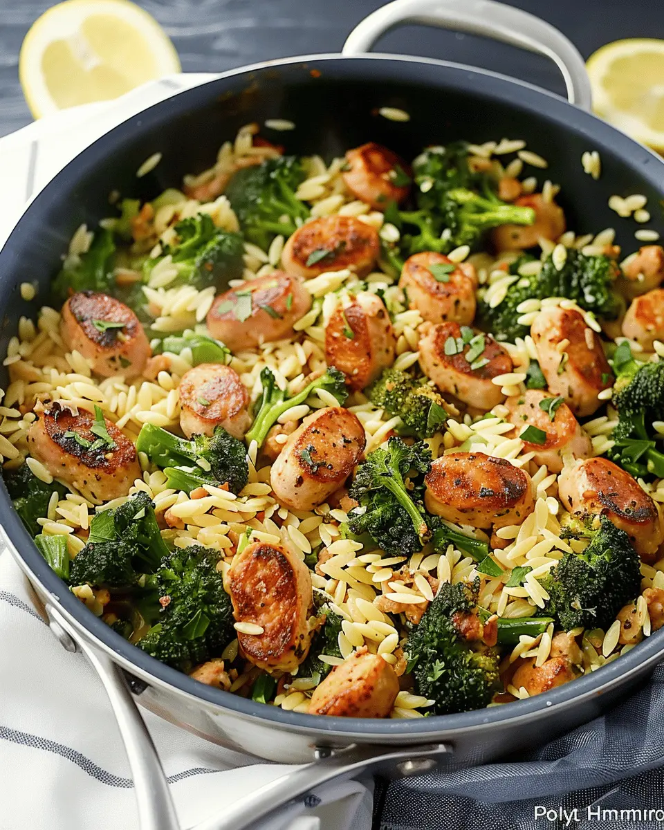 Chicken Sausage Broccoli Orzo – Easy, Wholesome One-Pan Meal
