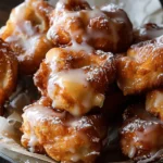Baked Apple Fritters with Glaze