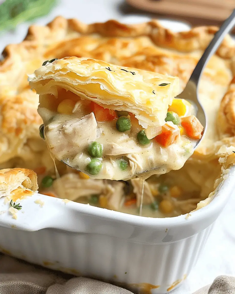 Quick and Delicious Chicken Pot Pie Casserole with Turkey Bacon Twist