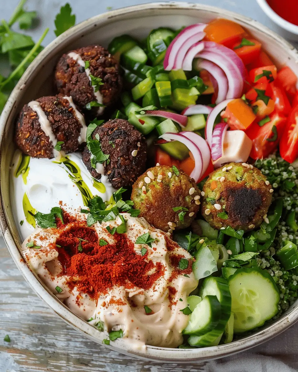 Loaded Mediterranean Falafel Bowl: A Wholesome Delight at Home
