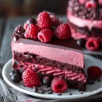 Indulge in Dark Chocolate Raspberry Mousse Cake: A Simple Dessert Recipe!