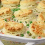 Chicken Pot Pie Casserole with Biscuits