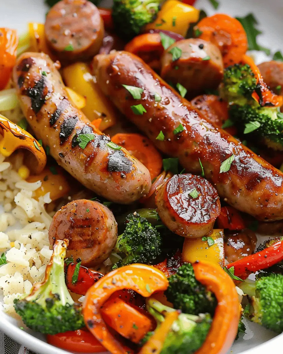 10 Minute Air Fryer Chicken Sausage and Veggies: Easy Weeknight Delight