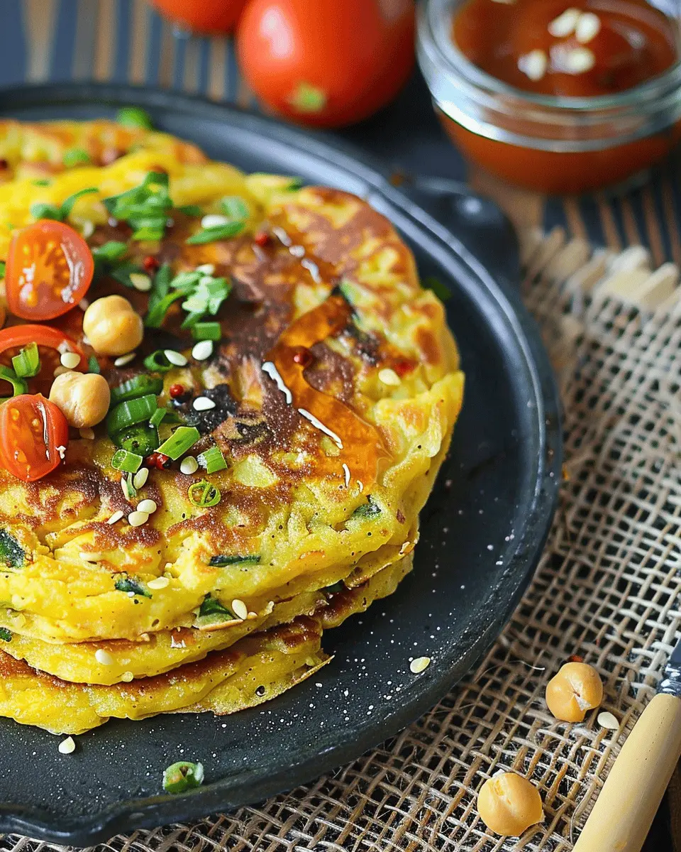 Chickpea Flour Pancakes: Easy Deliciousness with Turkey Bacon