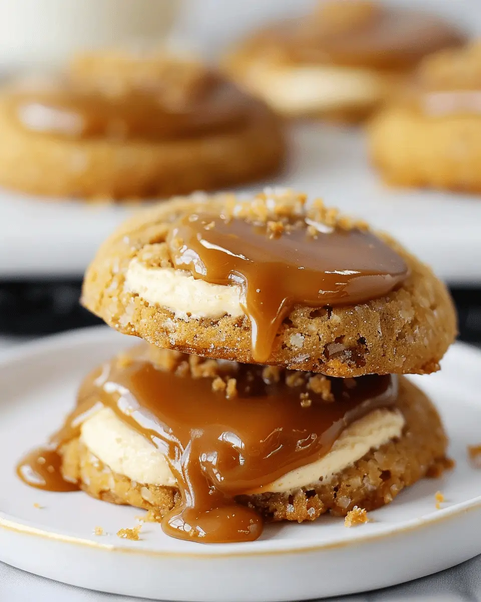 Easy Copycat Crumbl Salted Caramel Cheesecake Cookies