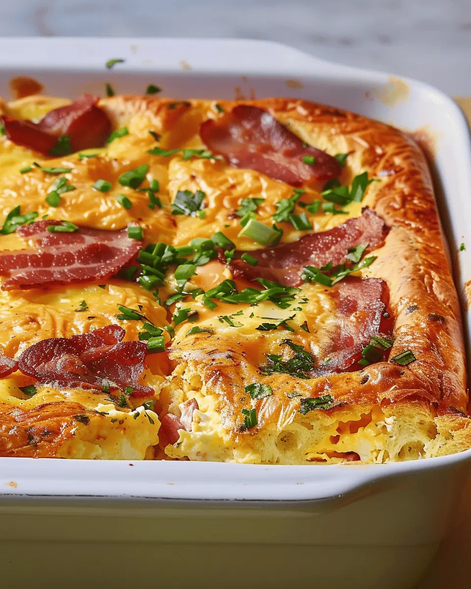 Cheesy Egg Turkey Bacon Casserole: A Deliciously Easy Breakfast