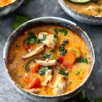 Crockpot Thai Coconut Chicken Soup