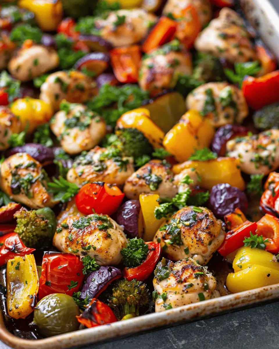 Sheet Pan Garlic Herb Chicken & Peppers: Easy Weeknight Delight