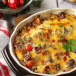Christmas Breakfast Crockpot Casserole