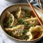 15 Minute Miso Dumpling Soup
