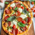 Pepperoni and Burrata Pizza with Pesto