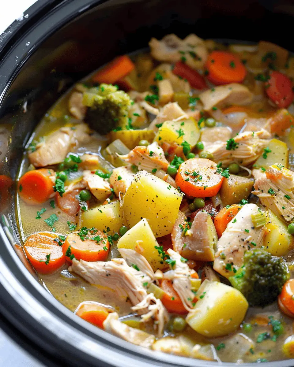 Low-Calorie Crockpot Chicken and Vegetable Stew: Easy Comfort Food