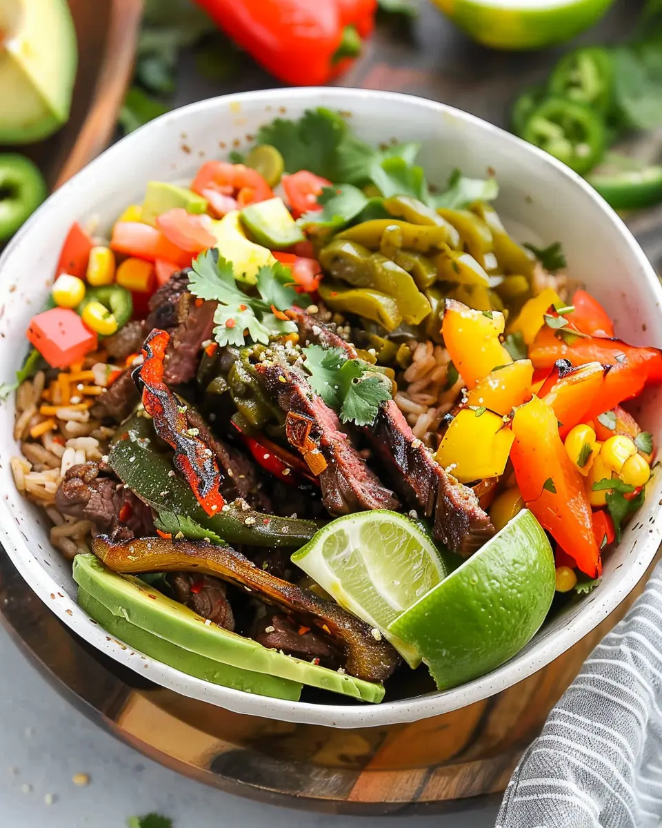 High Protein Steak Fajita Bowl: A Flavorful Healthy Delight