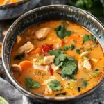 Crockpot Thai Coconut Chicken Soup