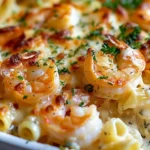 Shrimp Scampi Pasta Bake