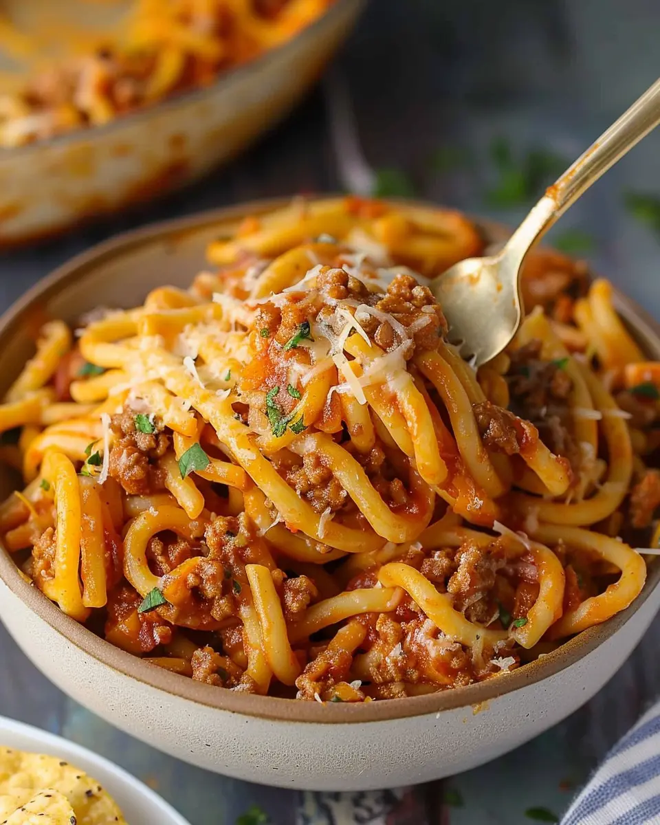 Taco Pasta Delight: Easy Recipe with Turkey Bacon and Beef