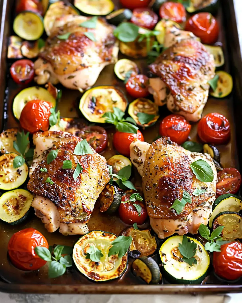 Sheet Pan Mediterranean Chicken Zucchini: Easy Flavorful Dinner