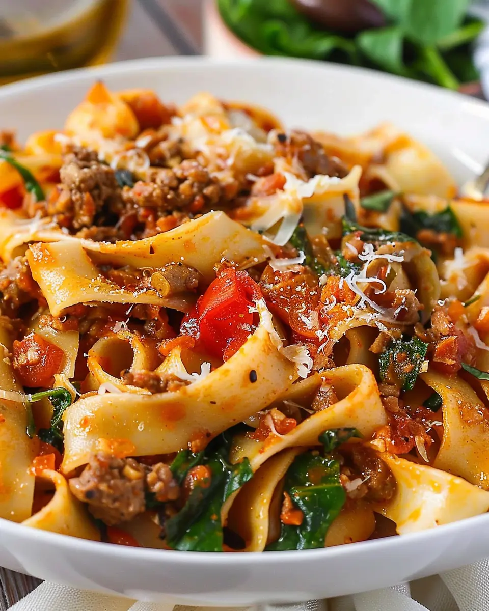 Italian Drunken Noodles with Turkey Bacon for a Delicious Twist