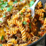 One Pot Cheesy Taco Pasta