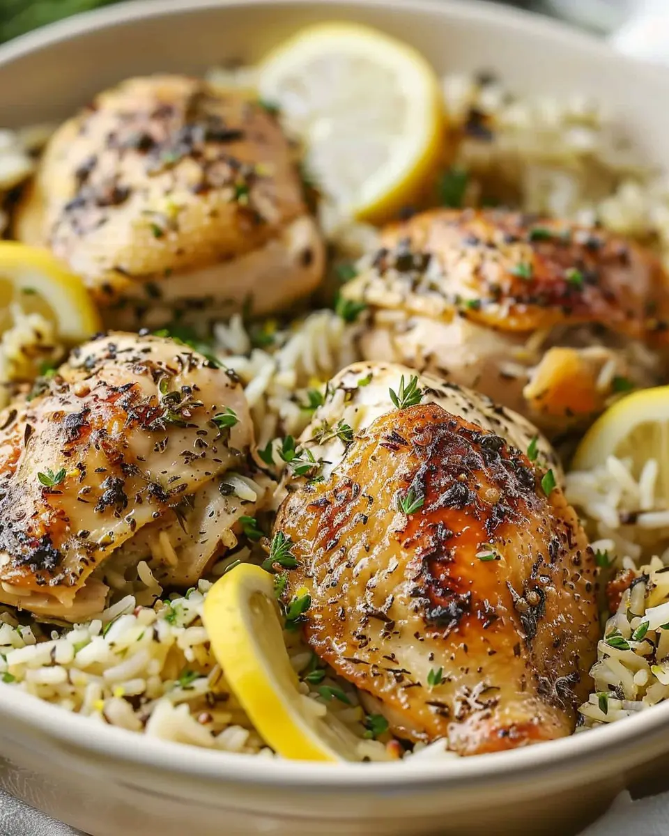 Slow Cooker Lemon Herb Chicken and Rice: Easy Comfort Food Delight