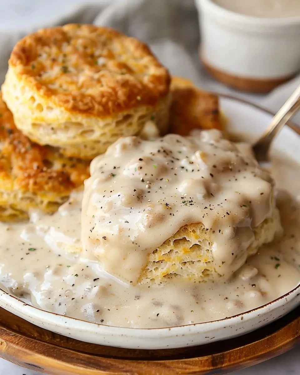 Biscuits and Gravy: The Best Comfort Food with Turkey Bacon and Chicken Ham