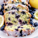 Moist Blueberry Zucchini Bread with a Lemon Glaze