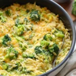 Creamy One-Pot Broccoli Cheddar Orzo