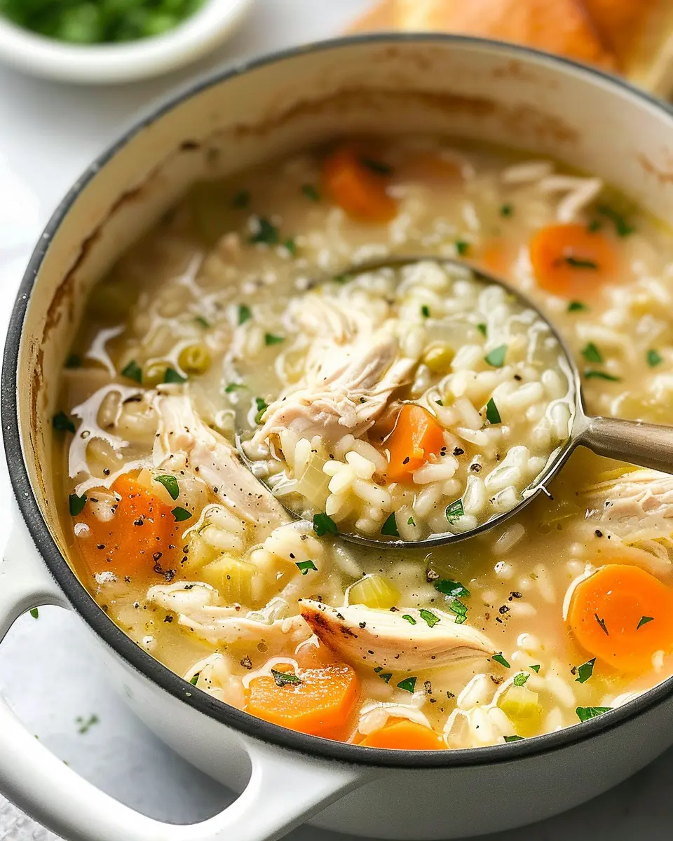 Chicken and Rice Soup: Easy Comfort with Turkey Bacon Twist