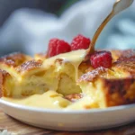 Custard Bread Pudding with Vanilla Sauce