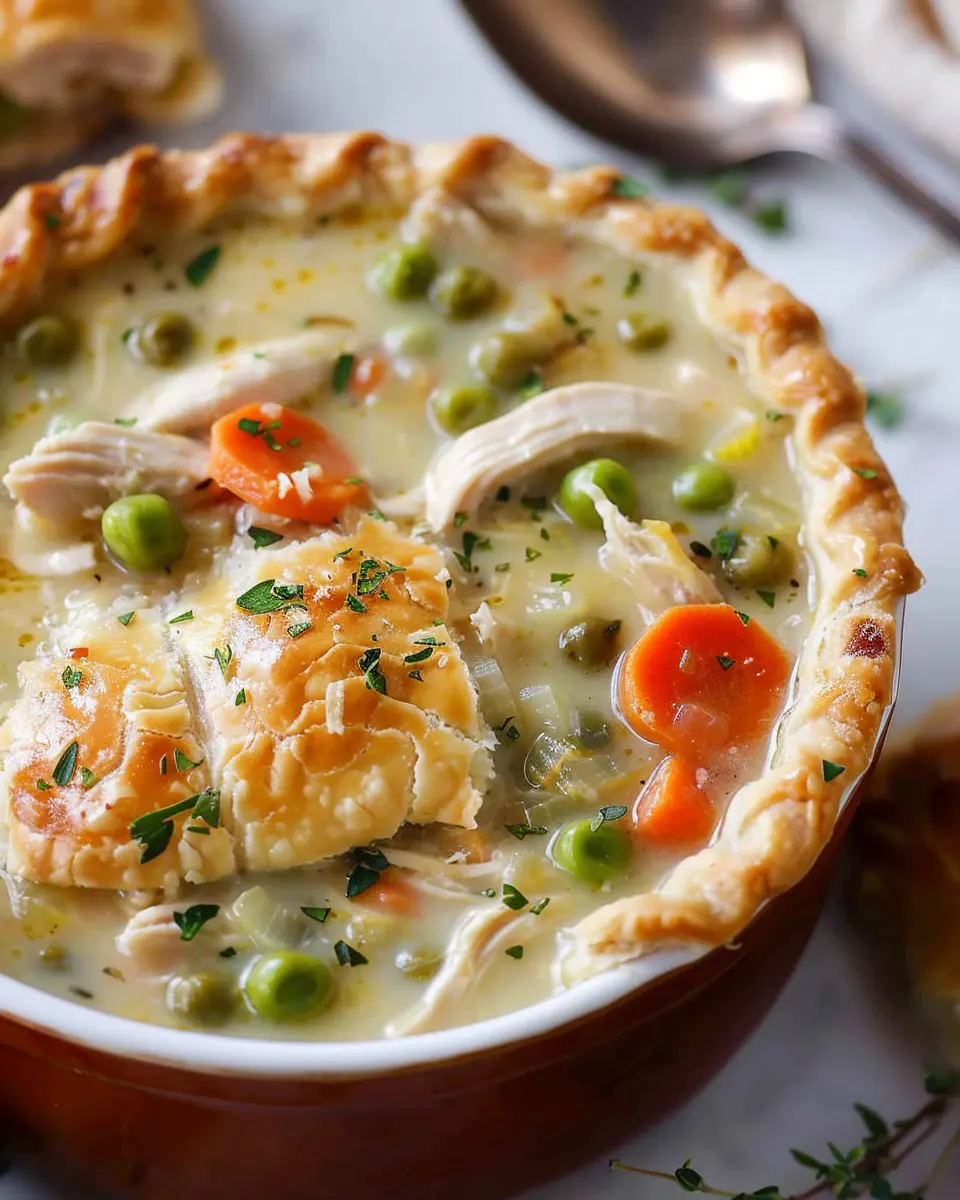Chicken Pot Pie Soup: Easy Comfort Food with Turkey Bacon Twist