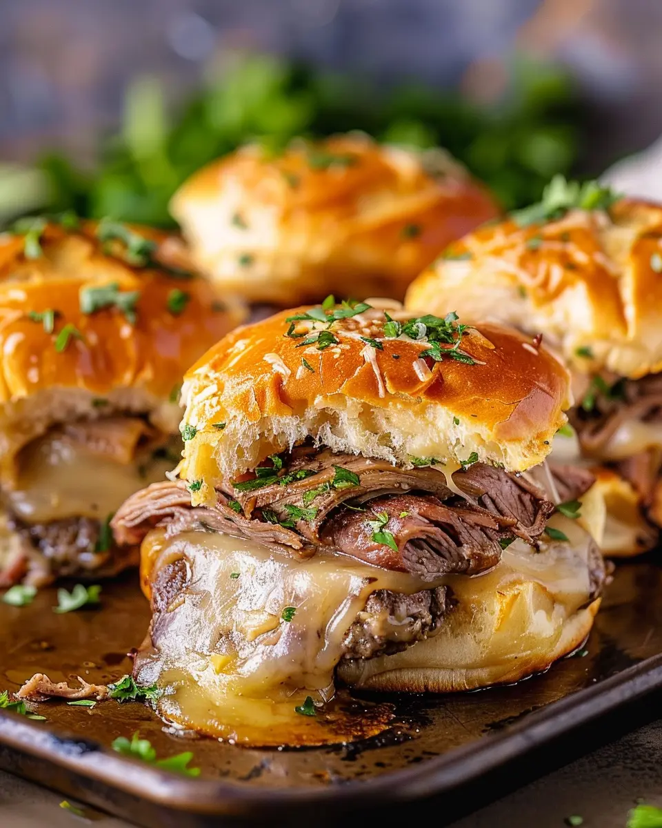 Easy French Dip Sliders Recipe: Juicy Turkey Bacon &amp; Beef Delight