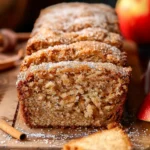 Spiced Apple Cider Donut Loaf with a Cinnamon Sugar Crust