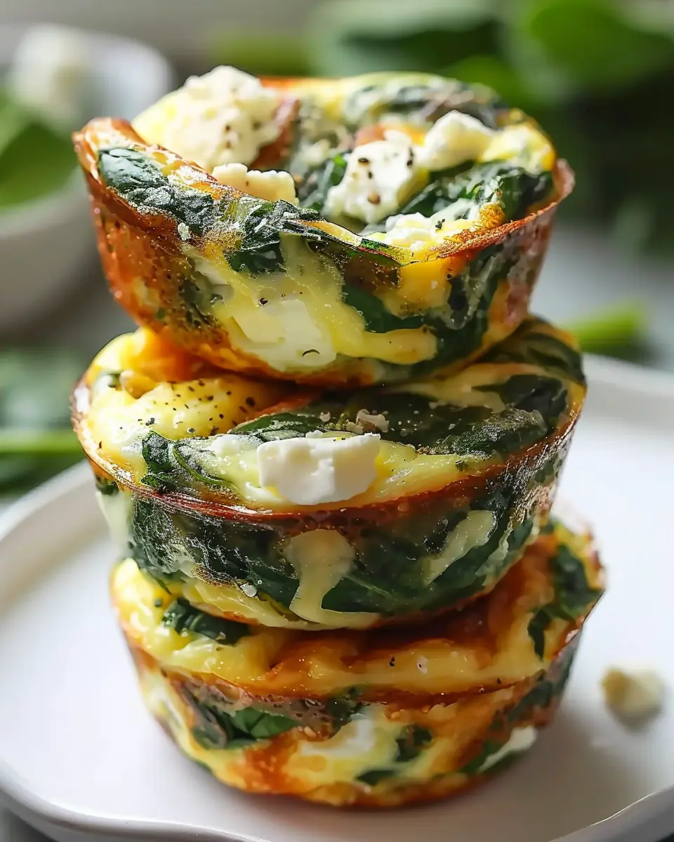 Quick Healthy Egg Muffins: Delicious Spinach and Feta Delight