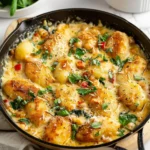 Garlic Chicken Gnocchi Skillet
