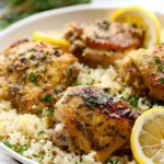 Slow Cooker Lemon Herb Chicken and Rice