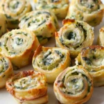 Easy Spinach Dip in Bite-Sized Pinwheels