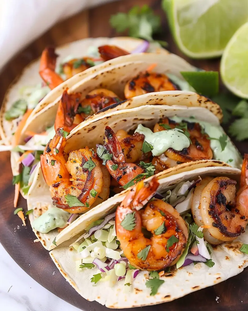 Cilantro Lime Shrimp Tacos: Easy Recipe with Creamy Slaw