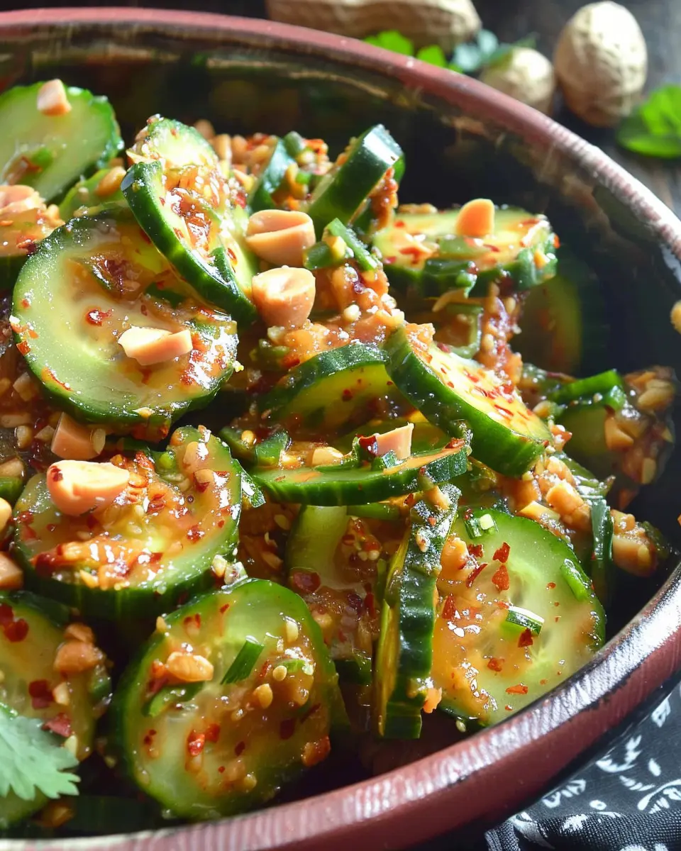 Cucumbers in Spicy Peanut Sauce: A Refreshing and Easy Delight