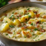 Hearty Cheddar Garlic Herb Potato Soup Recipe