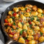 Garlic Chicken Gnocchi Skillet