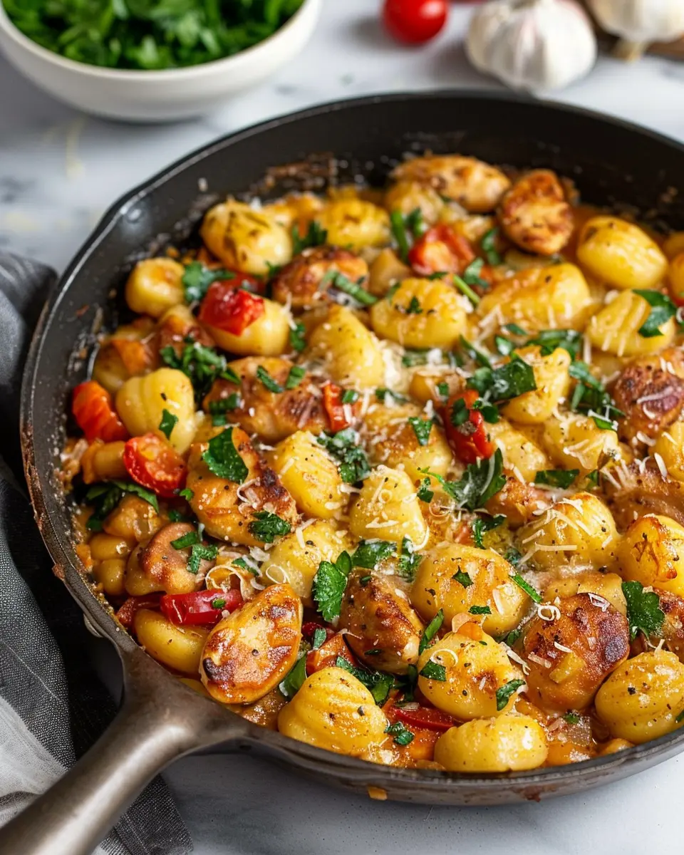 Garlic Chicken Gnocchi Skillet: Easy Comfort Food Delight