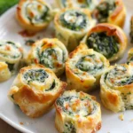 Easy Spinach Dip in Bite-Sized Pinwheels