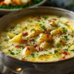 Hearty Cheddar Garlic Herb Potato Soup Recipe