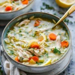 Lemon Chicken Orzo Soup