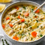Lemon Chicken Orzo Soup